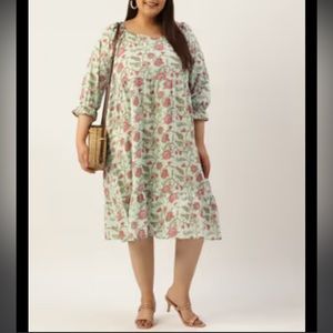 Ellos Ruched front midi dress